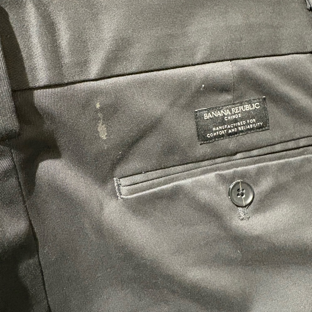 SOLD Banana Republic Chino Charcoal Emerson Pant 31x32 - Picture 3 of 7